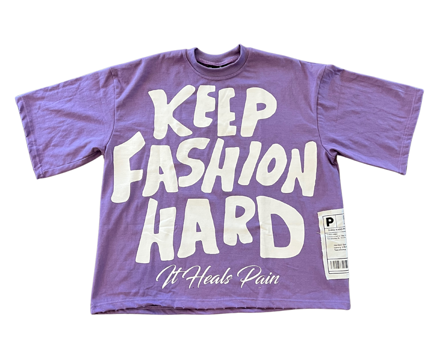 “KEEP FASHION HARD” Tee - Purple