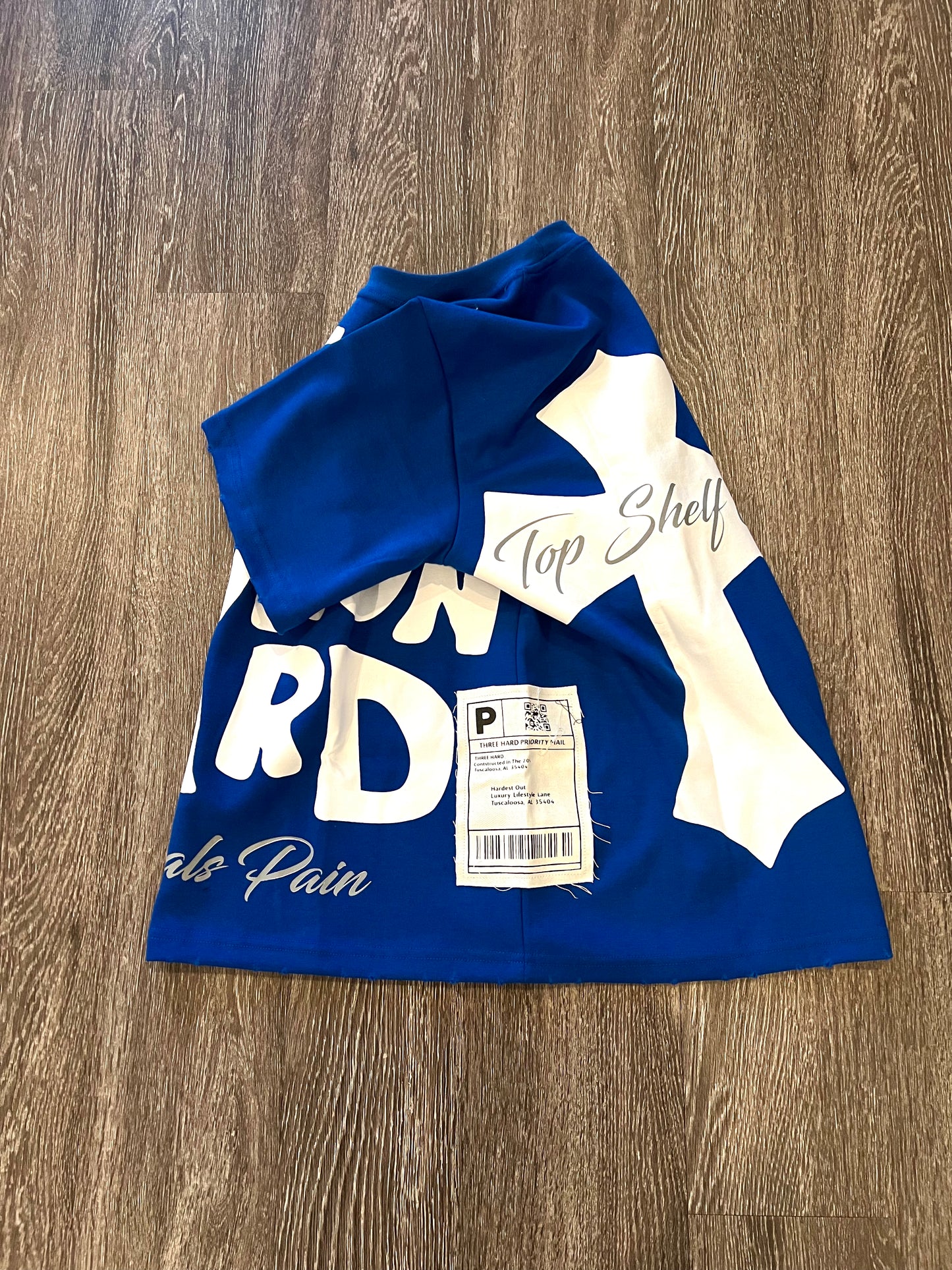 “KEEP FASHION HARD” TEE - Blue