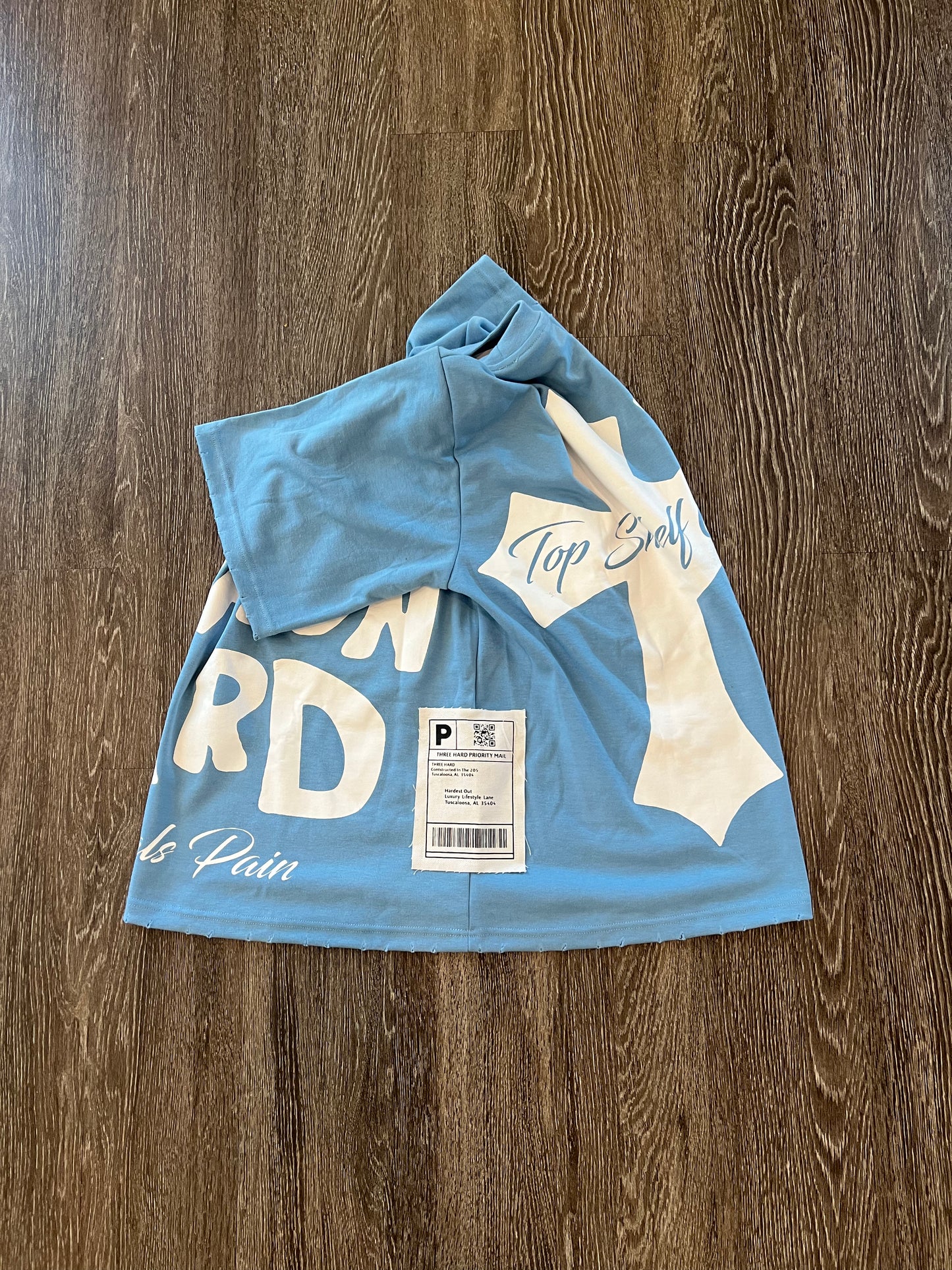 “KEEP FASHION HARD” Tee - Light Blue