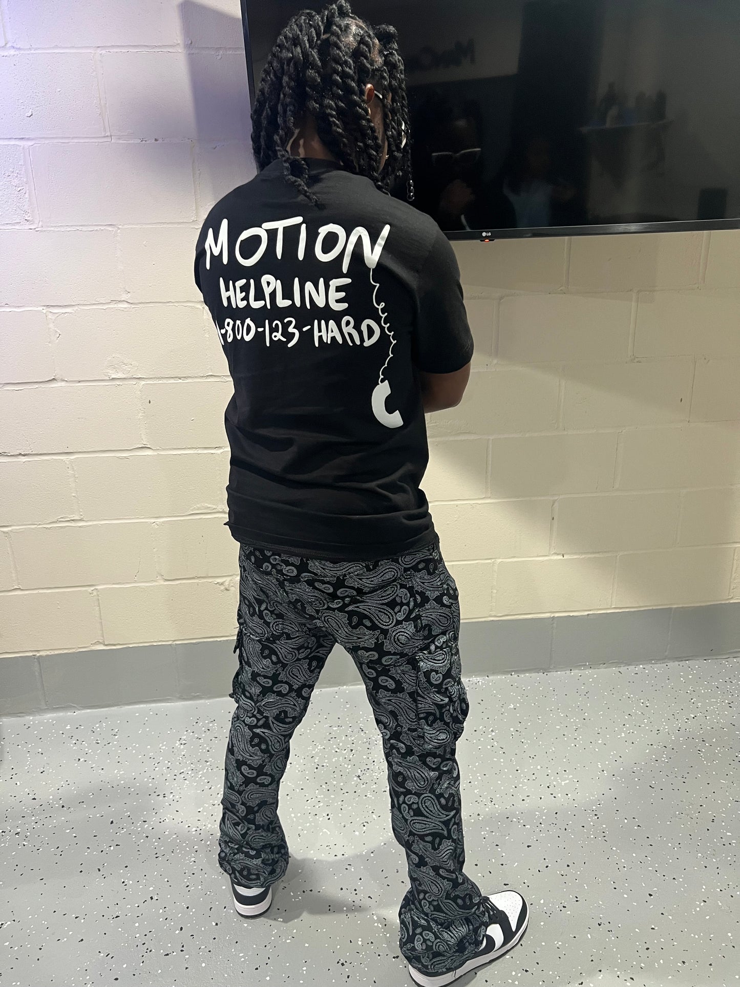 1-800 Motion Helpline Tee - Black