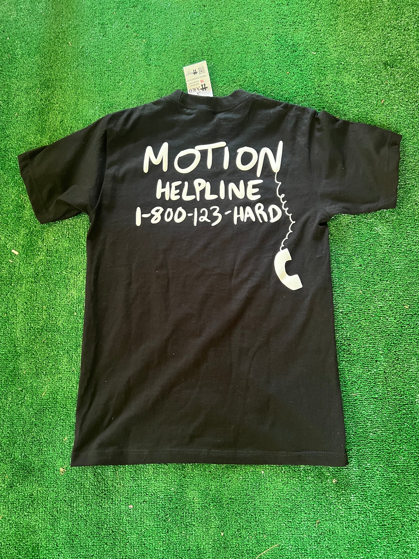 1-800 Motion Helpline Tee - Black