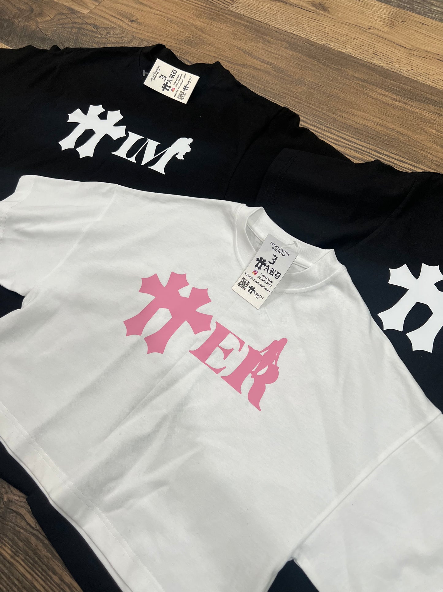 Her Tee - White and Pink