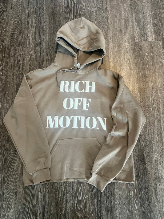 Rich Off Motion Hoodie - Tan/Brown