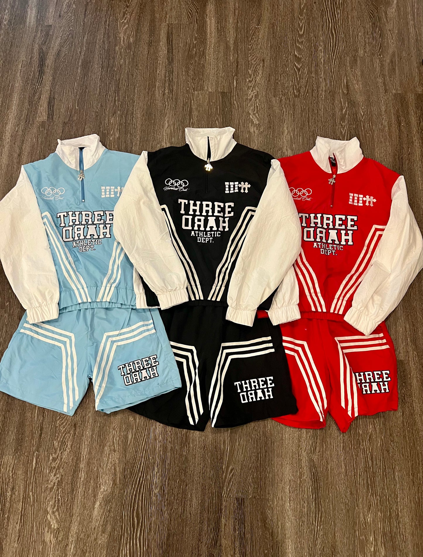 Three Hard Athletic Dept. Windbreaker Sets