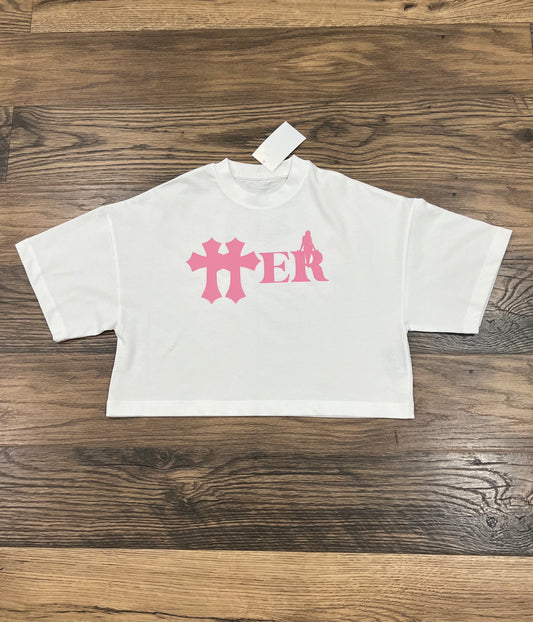 Her Tee - White and Pink