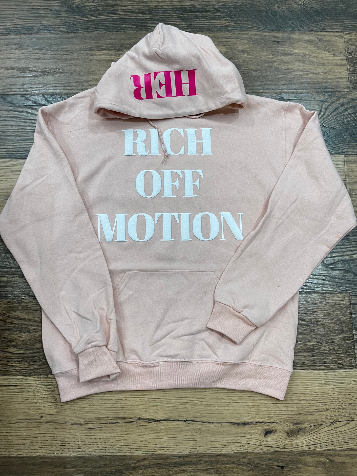 Rich off Motion Hoodie - HER- Light Pink & Hot Pink