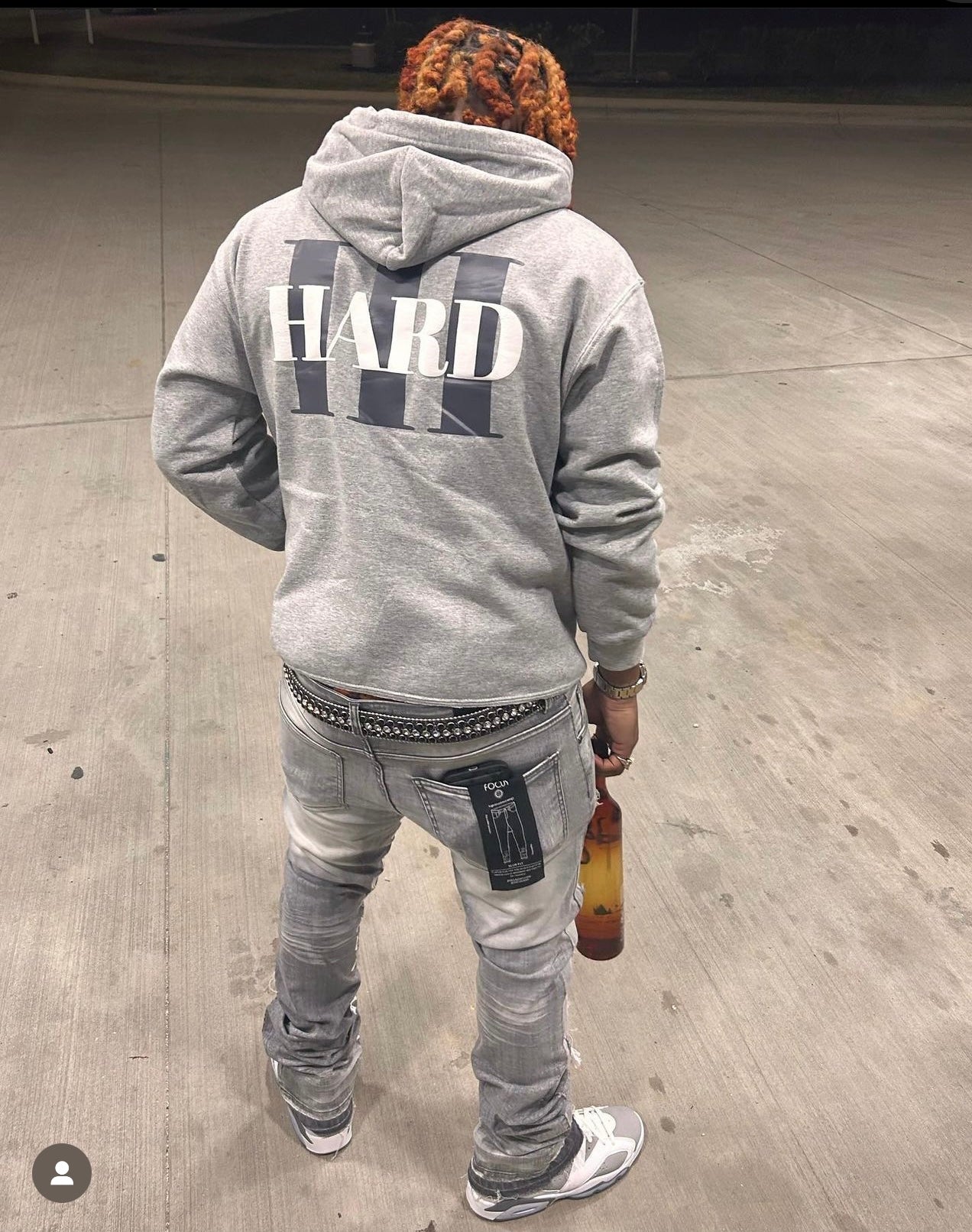 Grey hoodie online streetwear